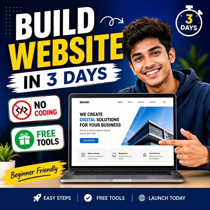 Build Website in 3 Days (No Coding) - cover
